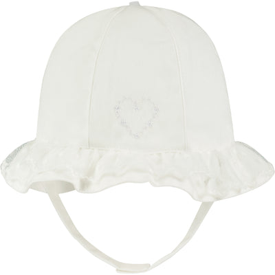 Florrie White Baby Girls Sun Hat