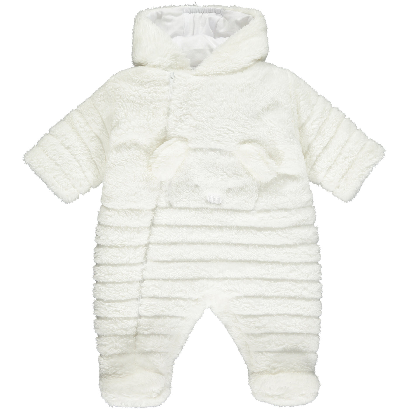 Abel White Unisex Fleece Baby Pramsuit