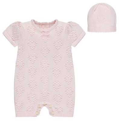 Dory Knit Baby Girls Romper & Hat