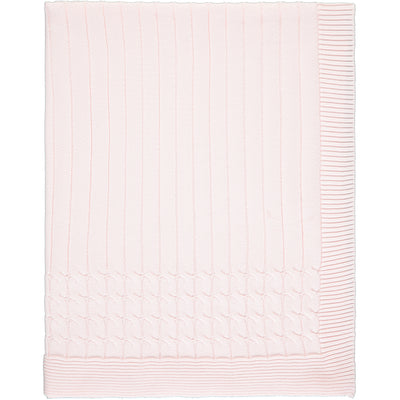 Gillian Pink Knit Baby Blanket - Emile et Rose