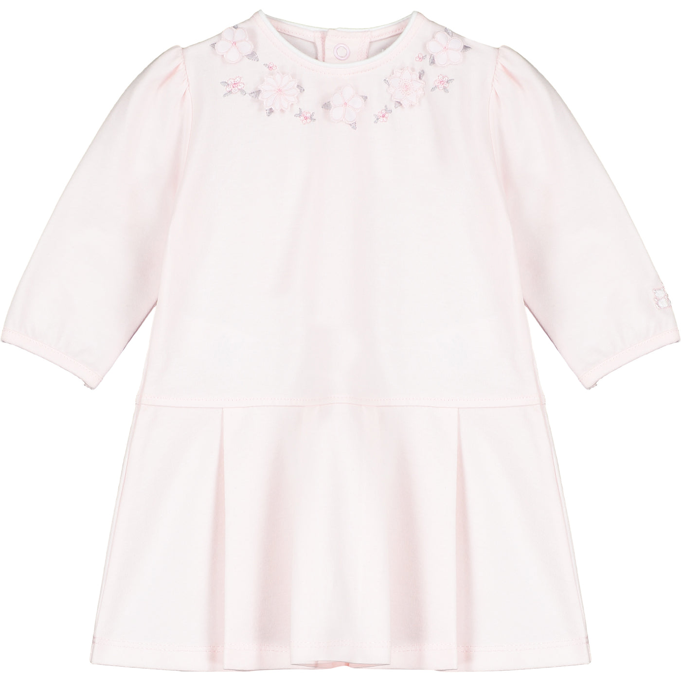 Celeste Pink Dress with Flower Detail & Tights
