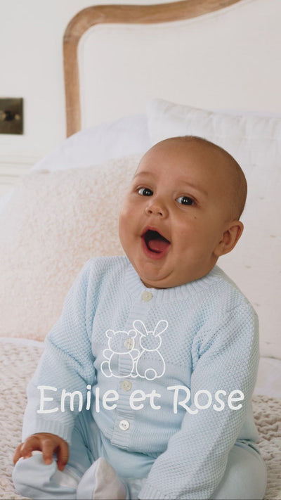 Cypress Blue Knit Baby Cardigan