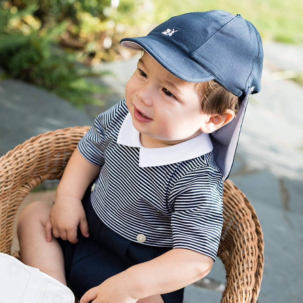 Edward Navy Baby Boys Sun Cap - Baby Hat