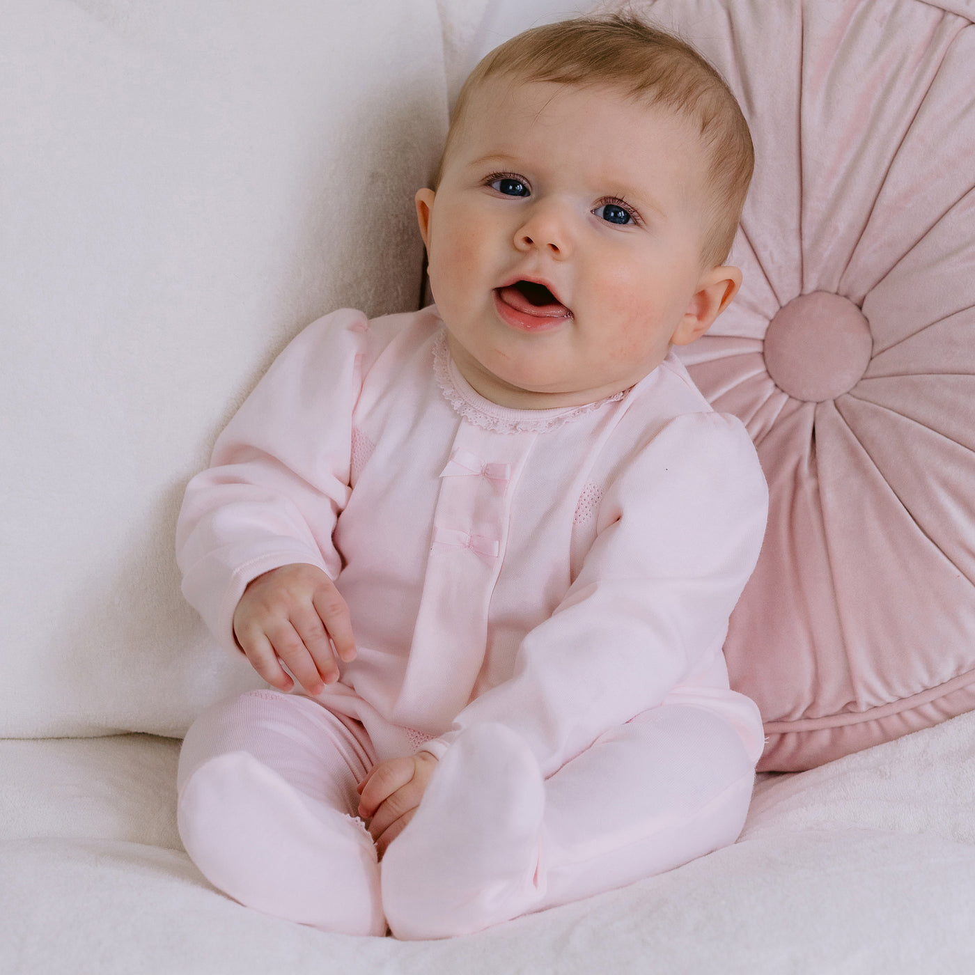 Eve Pink Hearts Babystrampler für Mädchen