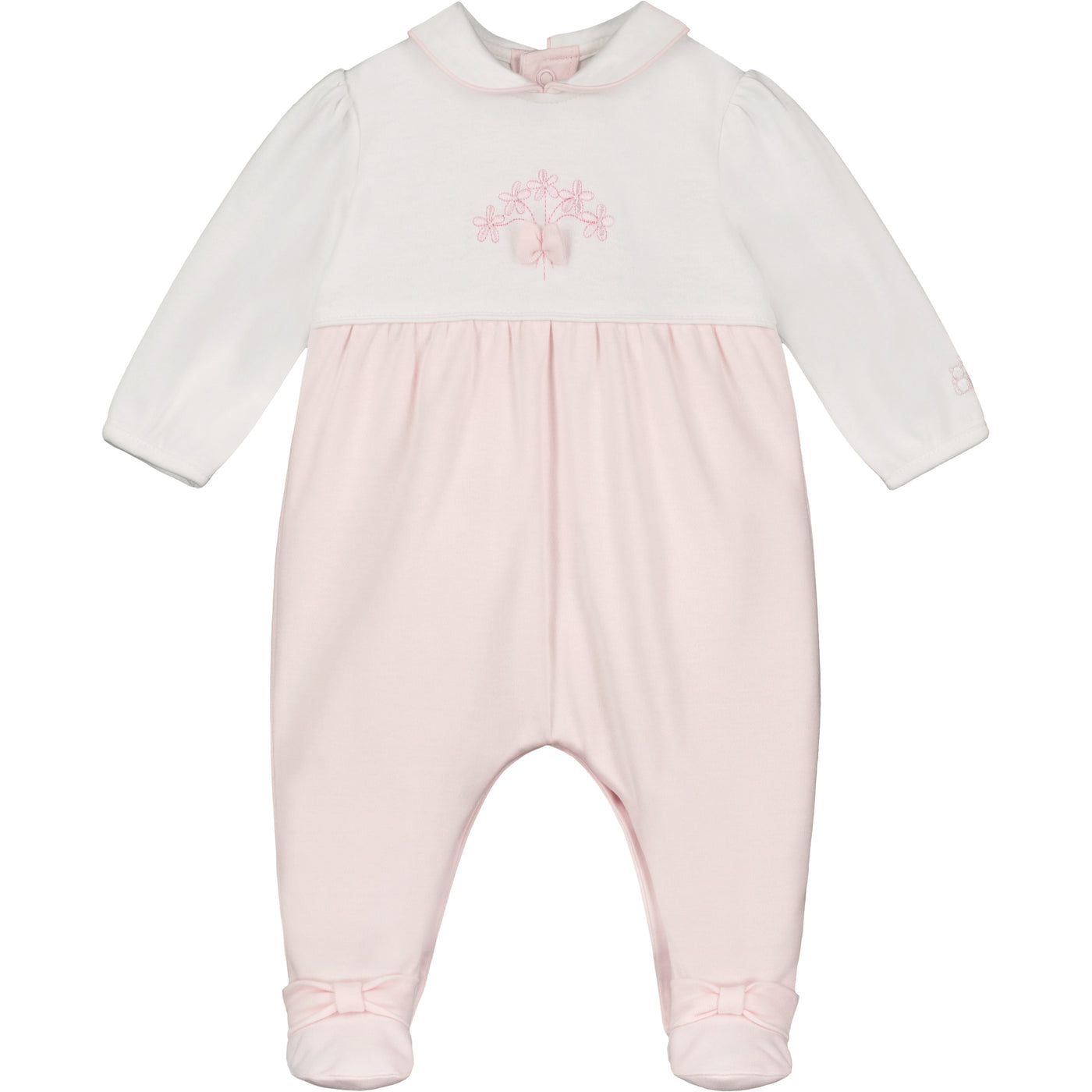Fran Floral Embroidery Girls Babygrow