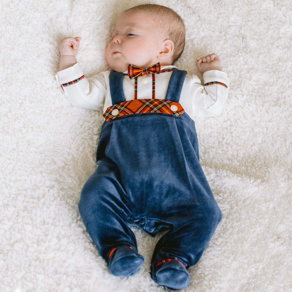 Kenneth Velour Christmas Babygrow