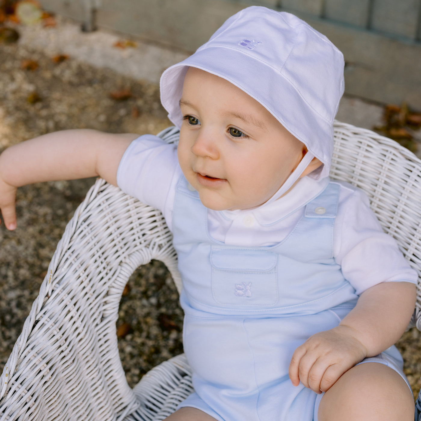 White Fishermans Baby Sun Hat
