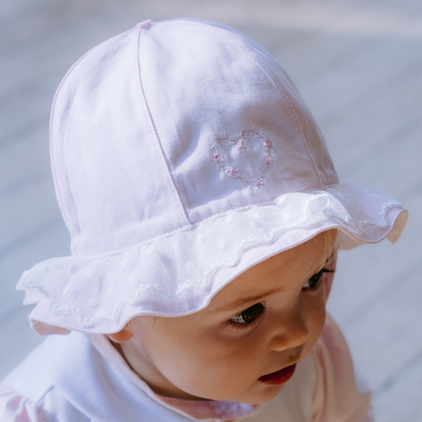 Florrie Pink Baby Girls Sun Hat