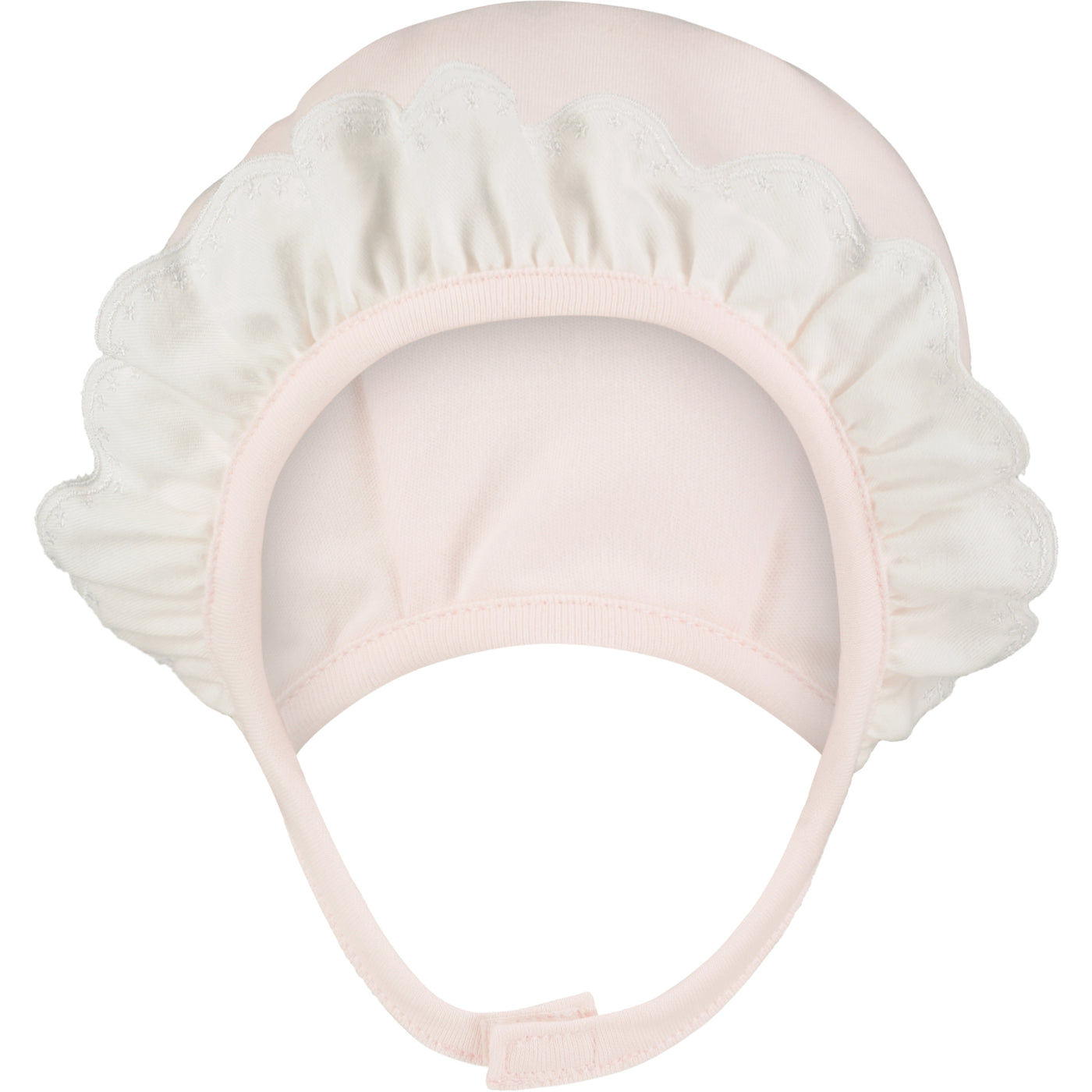 Floella Pink Frill Baby Bonnet