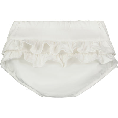 Flossie White Frilly Baby Girls Pants