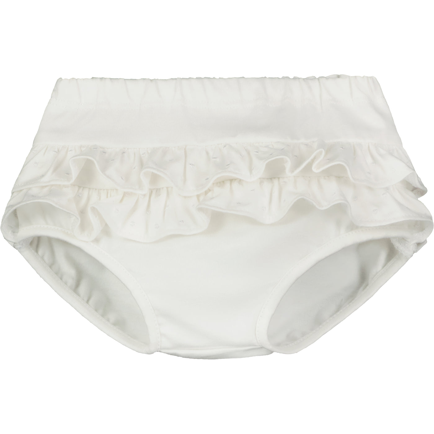 Flossie White Frilly Baby Girls Pants