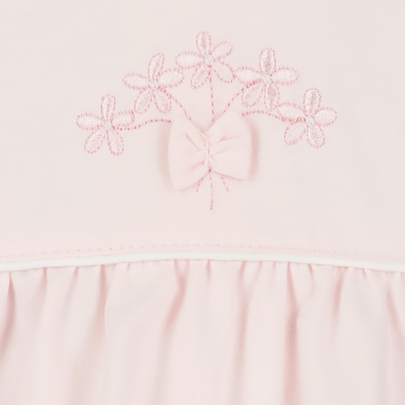 Faye Pink Floral Embroidery Girls Set