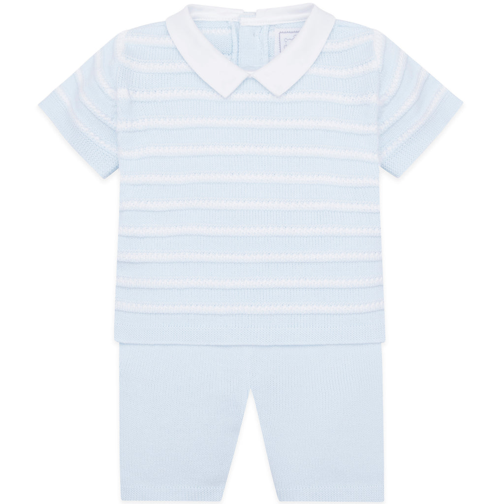 Jerry Stripe Knit Top Shorts Set