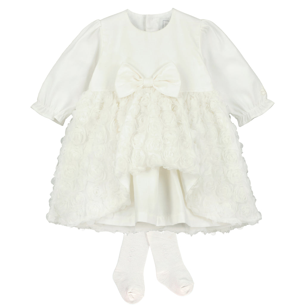 Coco Ivory Baby Girls Party Dress with Tights