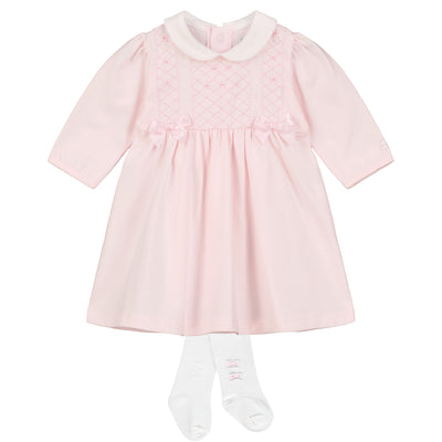 Elke Pink Baby Girl Dress & Tights