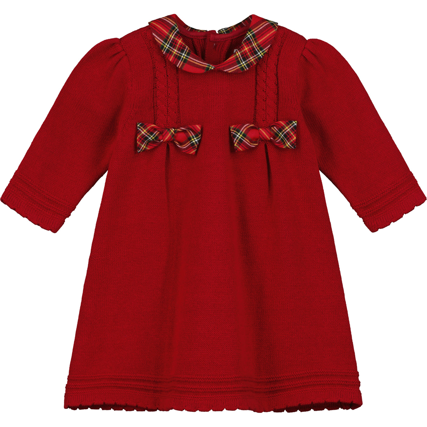 Rotes gestricktes Elizabeth-Partykleid für Babys