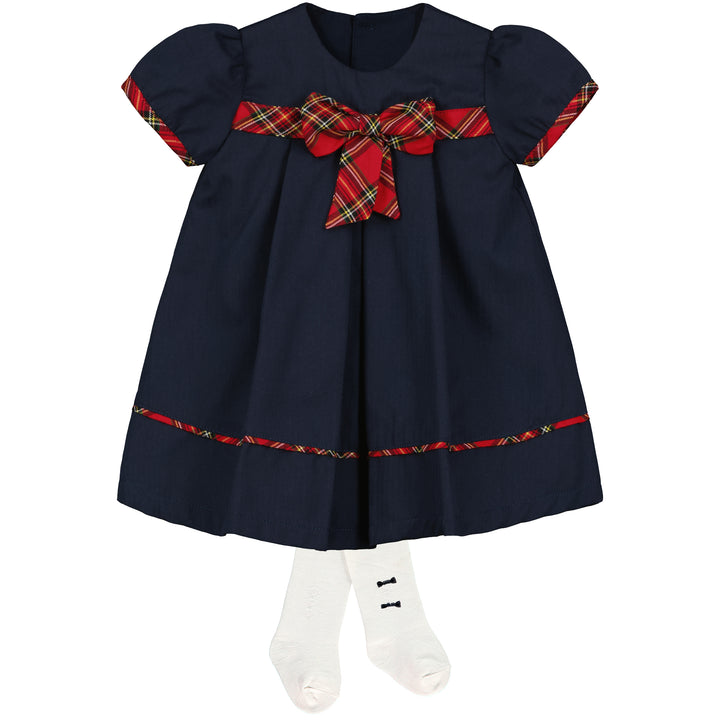 Eliza Navy Baby Girl Party Dress - Special Occasion Dress for Baby Girl |  Emile et Rose