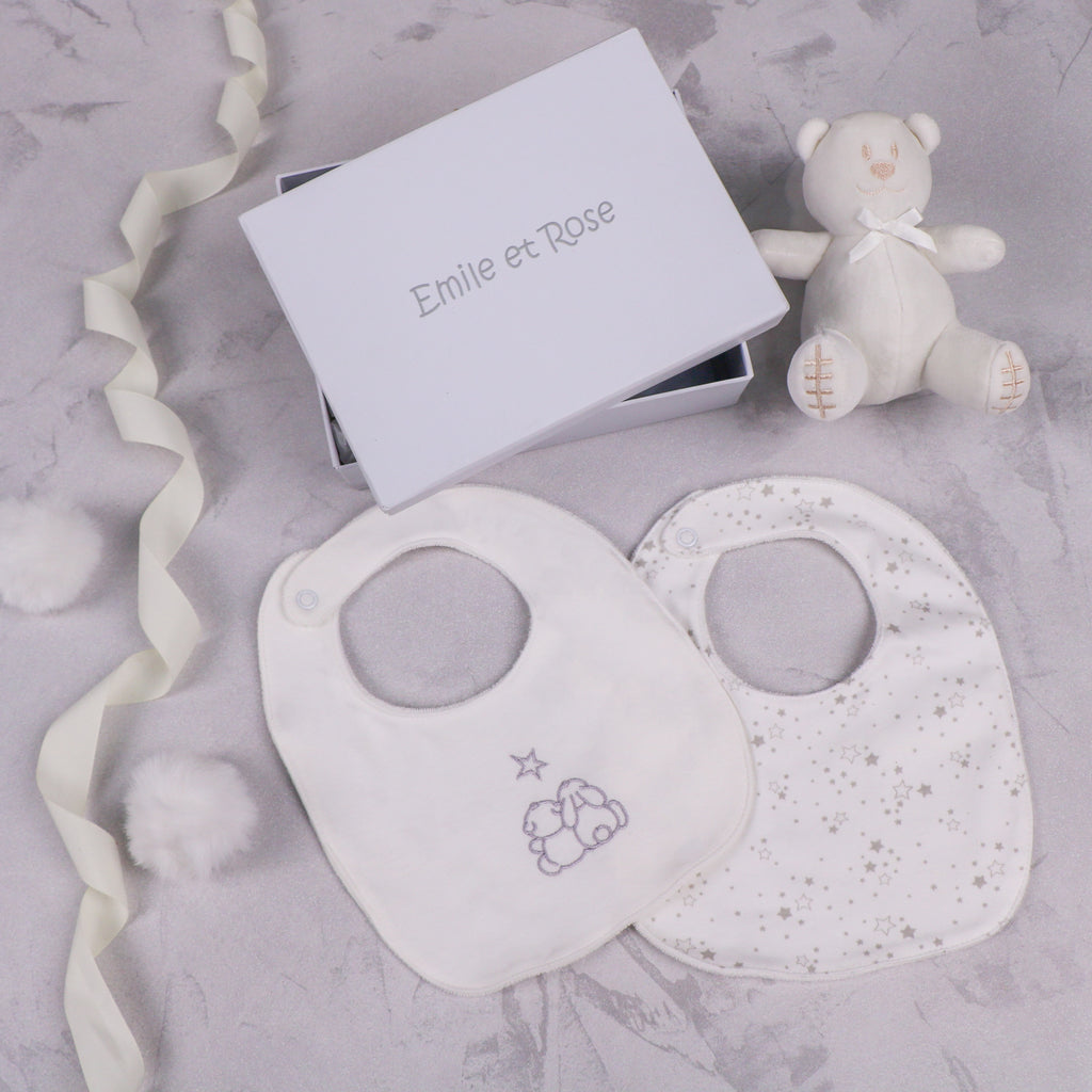 Teddie Star Print Bib Gift Set