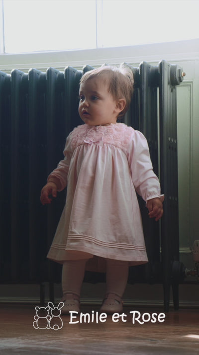 Elsie Baby-Mädchen-Partykleid und Strumpfhosen