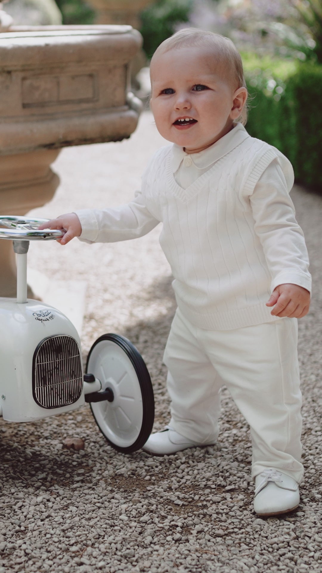 George Smart Baby-Jungen-Set, elfenbeinfarben, dreiteilig