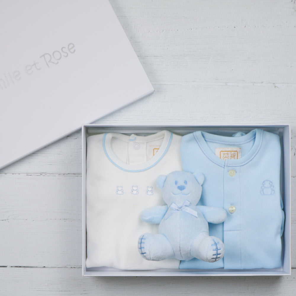 Truman Blue Baby Boys Gift Set - New Baby Gifts | Emile et Rose