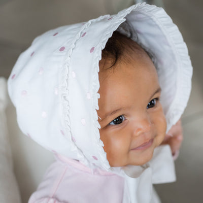 Waiva Baby Girls Cotton Bonnet - Emile et Rose