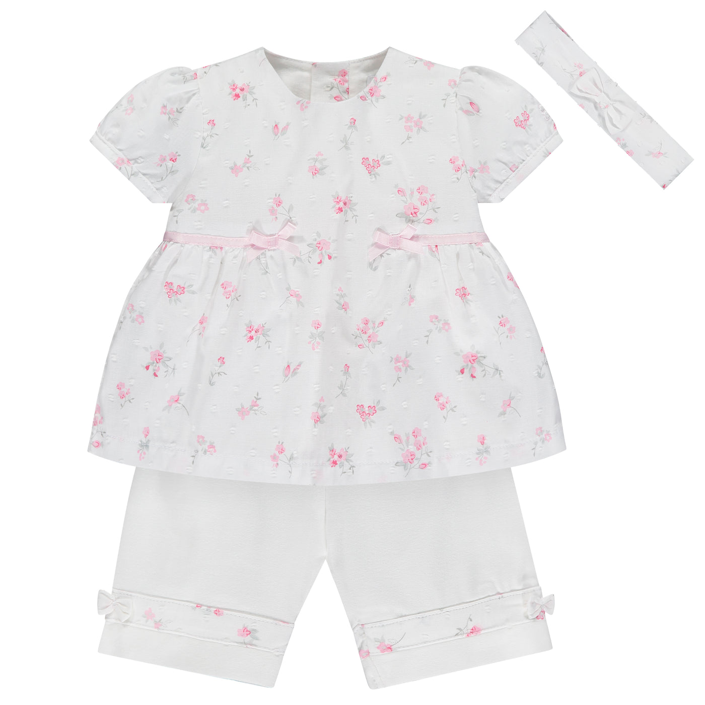 Dilys Pink Floral Set with Hairband