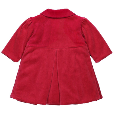 Rosanna Red Velour Girls Coat & Hat Set - Emile et Rose