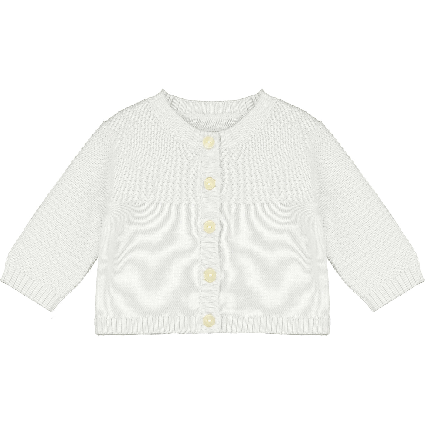 Cypress White Knit Baby Cardigan