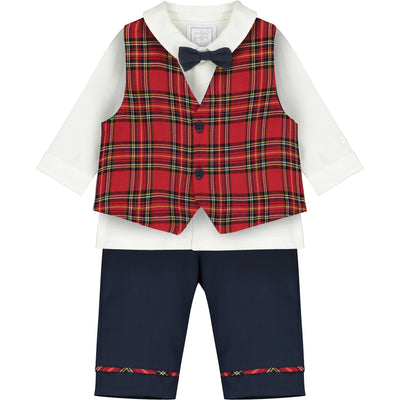 Campbell Navy Baby Boys Christmas Outfit