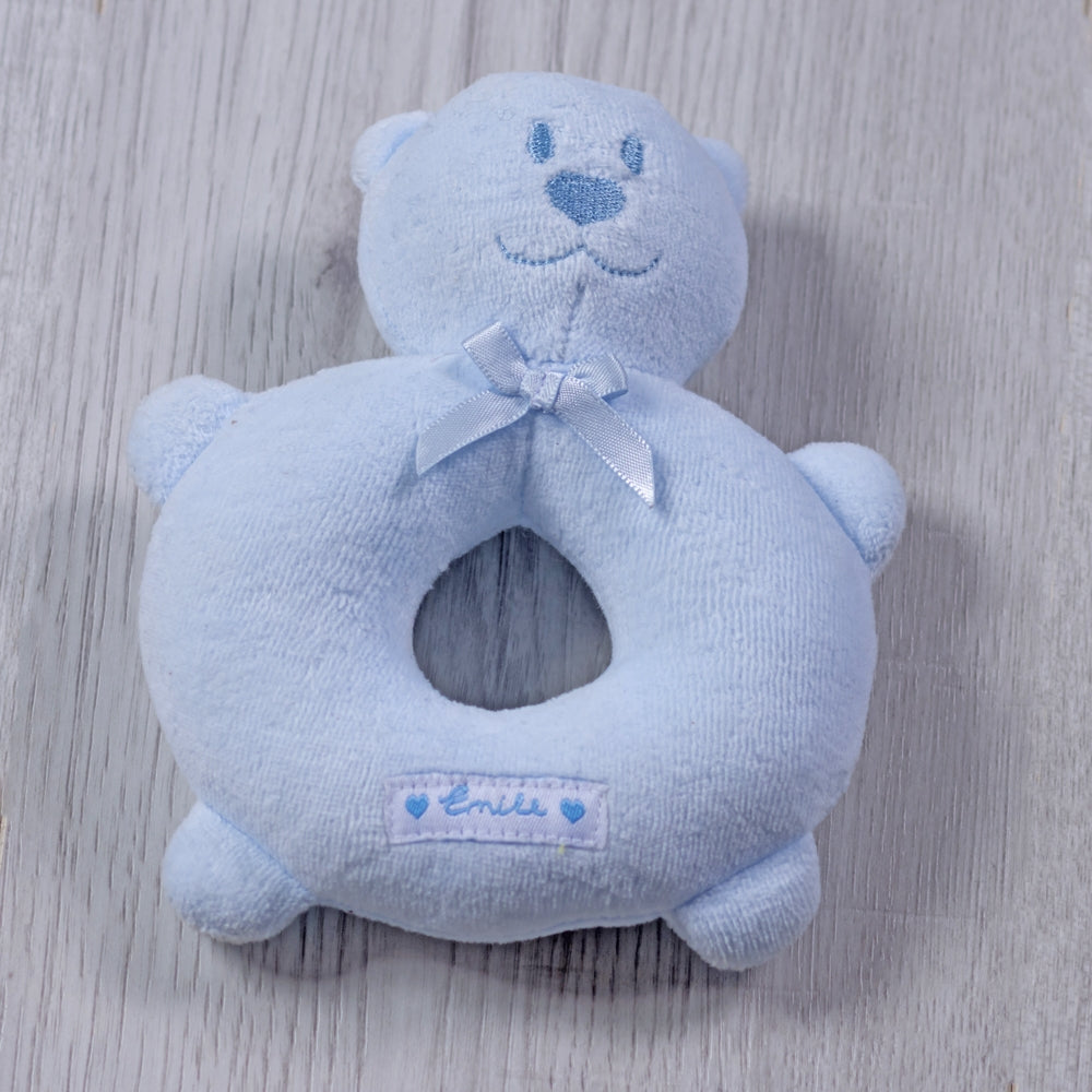 Velour Bear Ring Rattle
